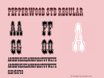 PepperwoodStd-Regular Version 2.070;PS 002.000;hotconv 1.0.67;makeotf.lib2.5.33168图片样张