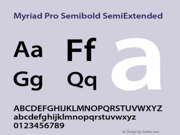 MyriadPro-SemiboldSemiExt Version 2.115;PS 2.000;hotconv 1.0.81;makeotf.lib2.5.63406图片样张