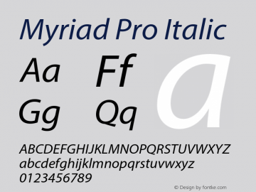 MyriadPro-It Version 2.115;PS 2.000;hotconv 1.0.81;makeotf.lib2.5.63406图片样张