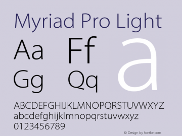 MyriadPro-Light Version 2.115;PS 2.000;hotconv 1.0.81;makeotf.lib2.5.63406图片样张