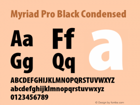 MyriadPro-BlackCond Version 2.115;PS 2.000;hotconv 1.0.81;makeotf.lib2.5.63406图片样张