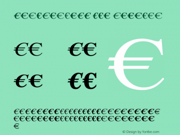 EuroSerifEF One Regular 001.000 Font Sample