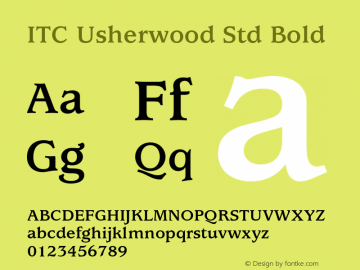 UsherwoodStd-Bold Version 2.083;PS 005.000;hotconv 1.0.67;makeotf.lib2.5.33168图片样张