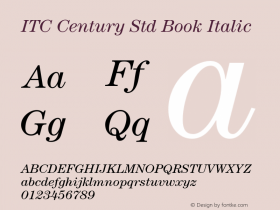 CenturyStd-BookItalic Version 2.082;PS 005.000;hotconv 1.0.67;makeotf.lib2.5.33168图片样张