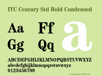 CenturyStd-BoldCondensed Version 2.082;PS 005.000;hotconv 1.0.67;makeotf.lib2.5.33168图片样张