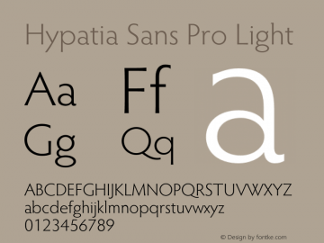 HypatiaSansPro-Light Version 1.009;PS 1.000;hotconv 1.0.50;makeotf.lib2.0.16970图片样张