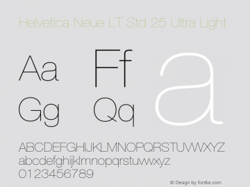 HelveticaNeueLTStd-UltLt Version 2.101;PS 005.000;hotconv 1.0.67;makeotf.lib2.5.33168图片样张