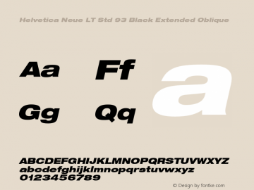 HelveticaNeueLTStd-BlkExO Version 2.101;PS 005.000;hotconv 1.0.67;makeotf.lib2.5.33168图片样张