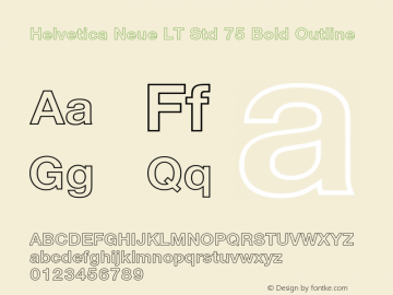 HelveticaNeueLTStd-BdOu Version 2.101;PS 005.000;hotconv 1.0.67;makeotf.lib2.5.33168图片样张