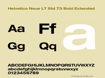 HelveticaNeueLTStd-BdEx Version 2.101;PS 005.000;hotconv 1.0.67;makeotf.lib2.5.33168图片样张
