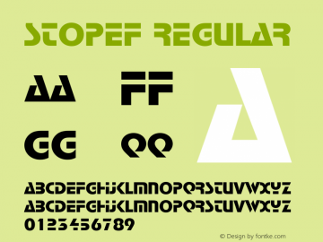 StopEF Regular 001.001 Font Sample