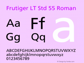 FrutigerLTStd-Roman Version 2.101;PS 005.000;hotconv 1.0.67;makeotf.lib2.5.33168图片样张