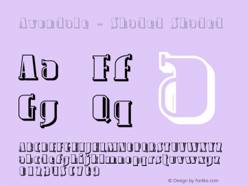 Avondale - Shaded Shaded Version 001.000 Font Sample