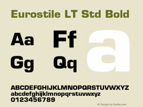 EurostileLTStd-Bold Version 2.101;PS 005.000;hotconv 1.0.67;makeotf.lib2.5.33168图片样张