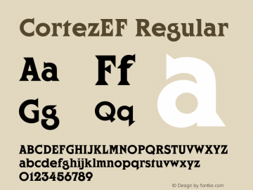 CortezEF Regular 001.001 Font Sample