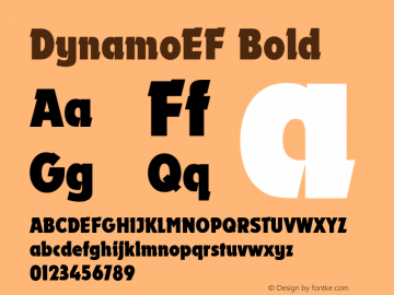 DynamoEF Bold Version 2.00 2003 initial release;com.myfonts.easy.ef.dynamo.ef-bold-condensed.wfkit2.version.3iSN图片样张