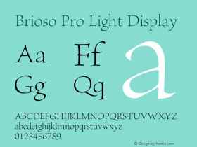 BriosoPro-LightDisp Version 2.100;PS 2.000;hotconv 1.0.67;makeotf.lib2.5.33168图片样张