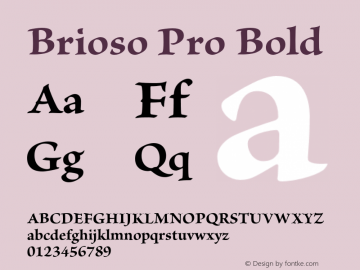 BriosoPro-Bold Version 2.151;PS 2.000;hotconv 1.0.70;makeotf.lib2.5.5900图片样张