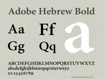 AdobeHebrew-Bold Version 1.062图片样张