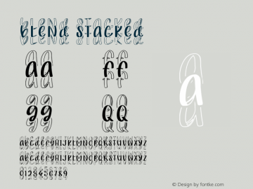 Blend Stacked Version 1.001;Fontself Maker 3.5.8图片样张