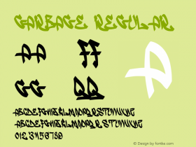 GARBAGE Version 1.001;Fontself Maker 3.5.7图片样张