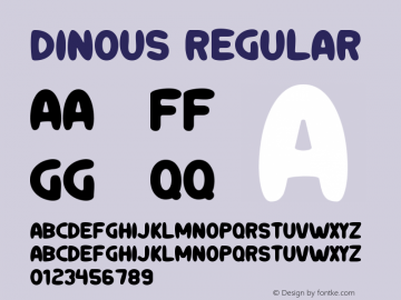 DINOUS Version 1.001;Fontself Maker 3.5.8图片样张