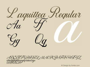 Laquittea-Regular Version 1.000图片样张