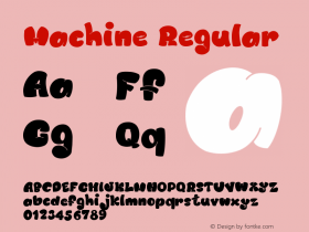 Machine Regular Version 1.002;Fontself iOS v1.2.5图片样张
