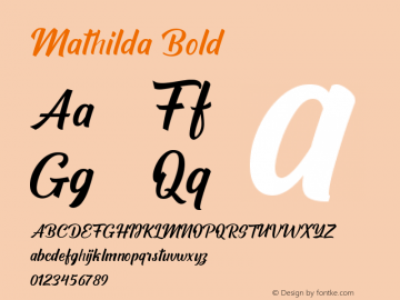 Mathilda-Bold Version 1.000图片样张
