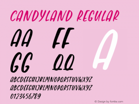 Candyland Version 1.00;May 10, 2023;FontCreator 11.5.0.2430 64-bit图片样张