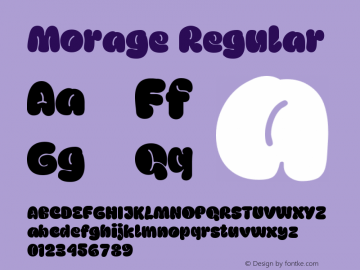 Morage-Regular Version 1.001;Fontself Maker 3.5.4图片样张