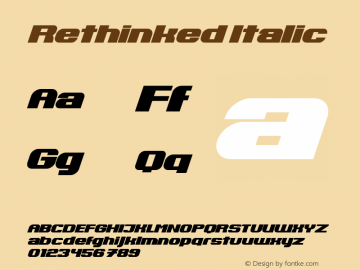 Rethinked Italic Version 1.000图片样张