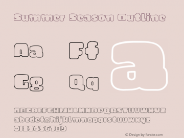 Summer Season Outline Version 1.004;Fontself Maker 3.5.8图片样张