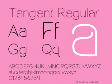 Tangent Regular Version 1.001;Fontself iOS v1.2.5图片样张