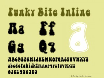 Funky Bite Inline Version 1.002;Fontself Maker 3.5.8图片样张