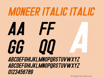 Moneer Italic Version 1.000图片样张