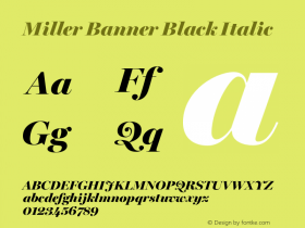 Miller Banner Black Italic Version 2.000;Glyphs 3.2 (3241)图片样张