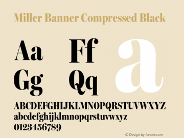 Miller Banner Compressed Black Version 2.000;Glyphs 3.2 (3241)图片样张