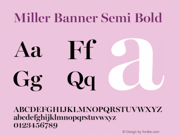 Miller Banner Semi Bold Version 2.000;Glyphs 3.2 (3241)图片样张