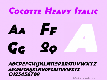 Cocotte Heavy Italic Version 2.001图片样张