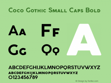 Coco Gothic Small Caps Bold Version 3.001图片样张