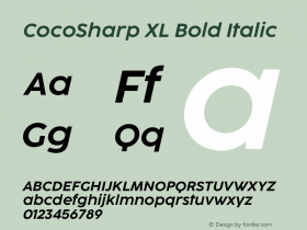 CocoSharp XL Bold Italic Version 1.045图片样张