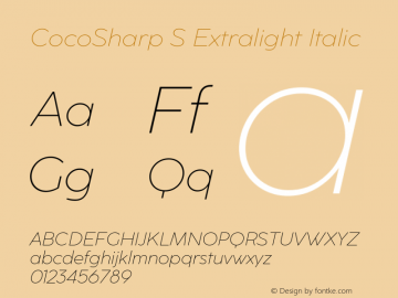 CocoSharp S Extralight Italic Version 1.045图片样张