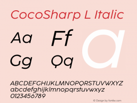 CocoSharp L Italic Version 1.045图片样张