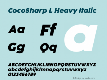 CocoSharp L Heavy Italic Version 1.045图片样张