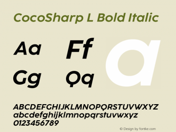 CocoSharp L Bold Italic Version 1.045图片样张