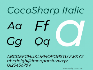 CocoSharp Italic Version 1.045图片样张