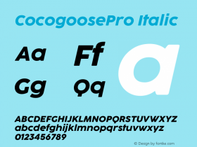 CocogoosePro Italic Version 3.051图片样张