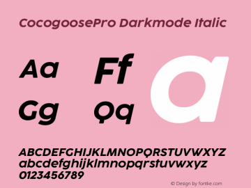 CocogoosePro Darkmode Italic Version 3.051图片样张