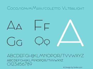 CocosignumMaiuscoletto Ultralight Version 2.001;Glyphs 3.2 (3214)图片样张